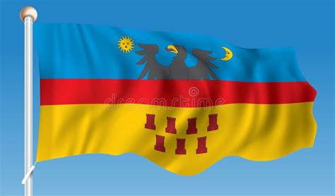 Flag of Transylvania stock vector. Illustration of composition - 107600276