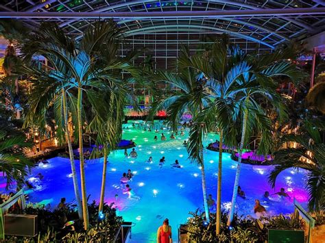 Therme Bucharest Palm Zone In The Night Editorial Photography Image