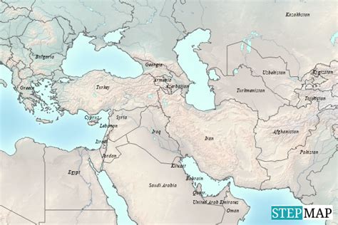 StepMap - Achaemenid satrapies/modern nations - Landkarte für Asia