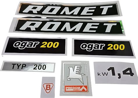 NAKLEJKI ROMET OGAR 200 NOWY TYP KOMPLET 564567787 za 30 23 zł z