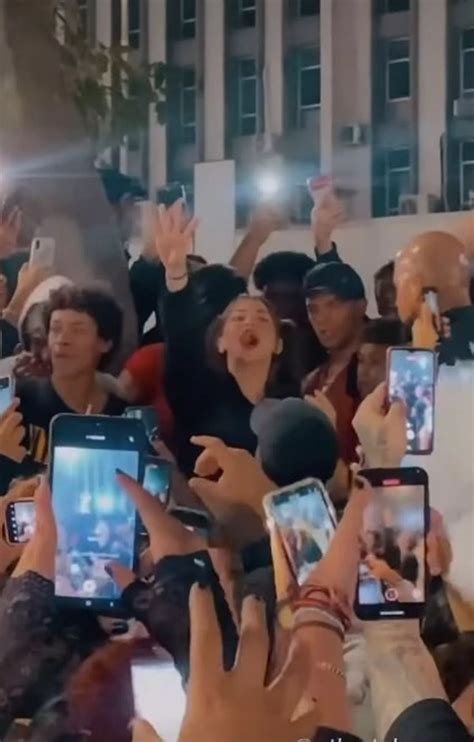 Racy Singer Who Was Filmed Receiving Oral Sex On Stage Is Mobbed By Fans In Street Daily Star