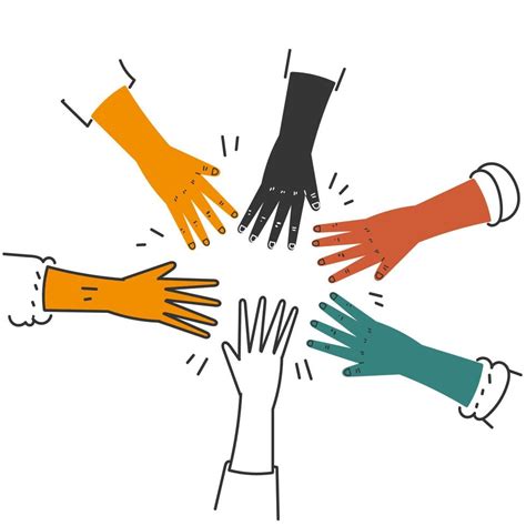 Hand Drawn Doodle Diversity Person Community Illustration Vector