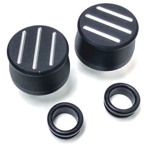 Hot Rod Black Ball Milled Aluminum Valve Cover Breather Kit W Grommet