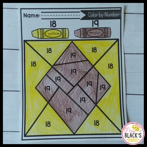 Shapes- Color by Number | Mrs. Black's Bees