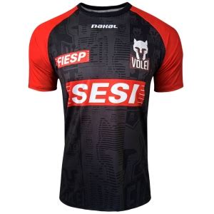 CAMISA SESI SP VÔLEI TREINO MASC PRETA 2023 24 Nakal