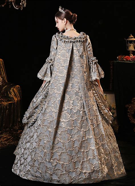 Gray Retro Rococo Baroque Marie Antoinette Dress Women S Masquerade