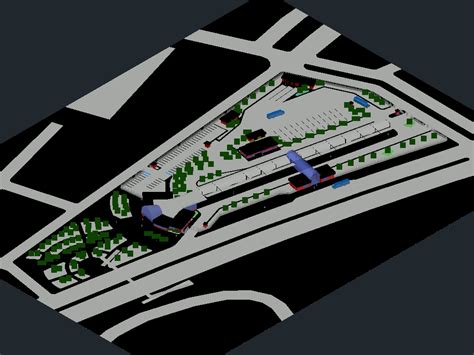 Estaci N De Autobuses En Autocad Descargar Cad Mb Bibliocad