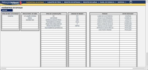 Planilha Controle E Gest O De Almoxarifado Entrada Sa Da Parcelamento