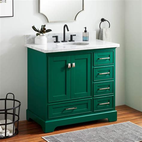 36quenvanityforundermountsink Emeraldgreen Bathroom Vanity