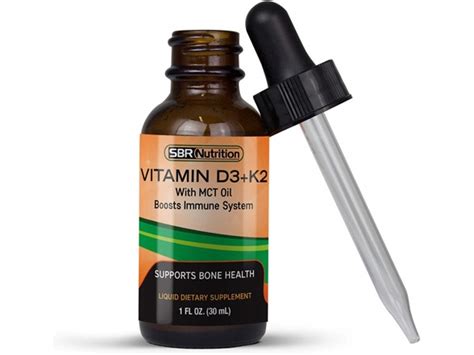 Max Absorption Vitamin D3 K2 Mk 7 Liquid Drops With Mct Oil