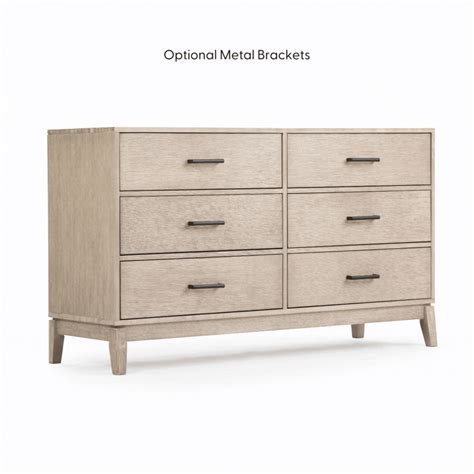 Contemporary 6 Drawer Dresser Plankbeam