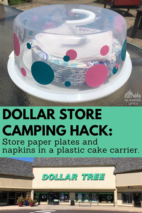 Dollar Store Camping Hack Plate And Napkin Storage Diy Camping