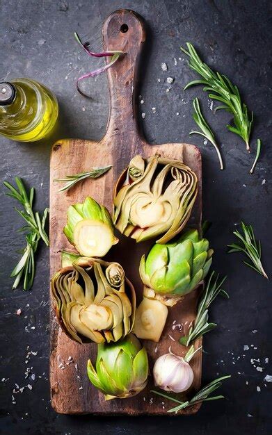 Premium Photo Artichokes Hearts Marinated With Olive Oil And Herbs