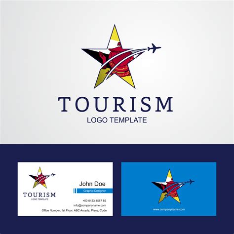 Travel Brunei flag Creative Star Logo and Business card design 14326643 ...