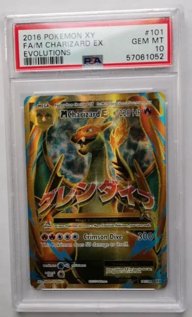 MEGA CHARIZARD EX Full Art Pokemon Card XY Evolutions 101 108 PSA 10