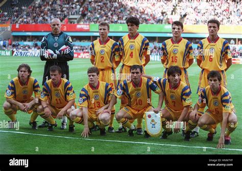 Romania Team Euro 96 13 June 1996 Stock Photo Alamy