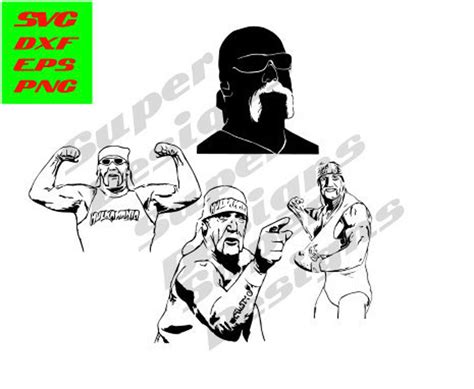 Hulk Hogan Svg Wwe Wrestler Svgdxfepspng For Cricut Etsy