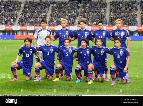 Niigata Japan 10th Oct 2014 Japan Team Group Line Up JPN Football