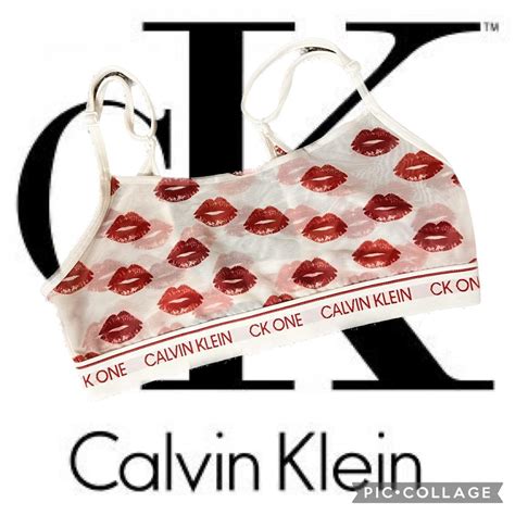 Mesh Calvin Klein Hot Lips Bralette Size Depop
