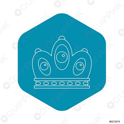 Queen crown icon, outline style - stock vector 6212219 | Crushpixel