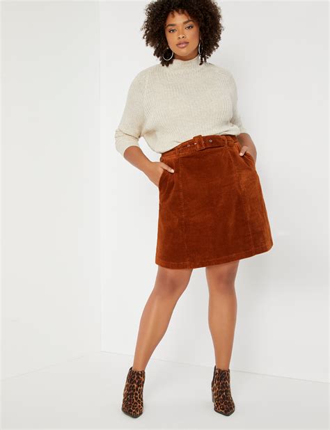 Corduroy A Line Skirt Womens Plus Size Skirts Eloquii Plus Size Skirts Plus Size Outfits