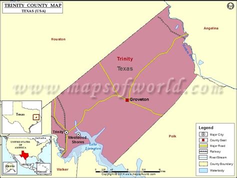 Trinity County Map Map Of Trinity County Texas