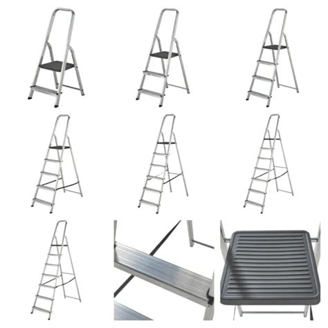 Abru Aluminium Folding 2345678 Tread Platform Step Ladder High