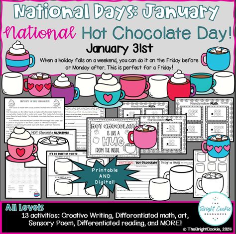 National Hot Chocolate Day: Differentiated and Engaging Activities ...