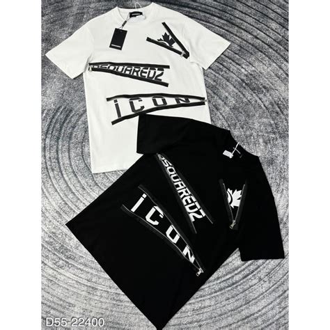 T Áo Phông Icon Nam Phối Khóa Chéo Siêu Đẹp Áo DSQ Icon Nam Mix Khọa Độc Lạ Hot