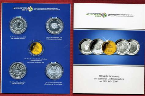 Bundesrepublik Deutschland X Euro Silber Fu Ball Wm Set Set