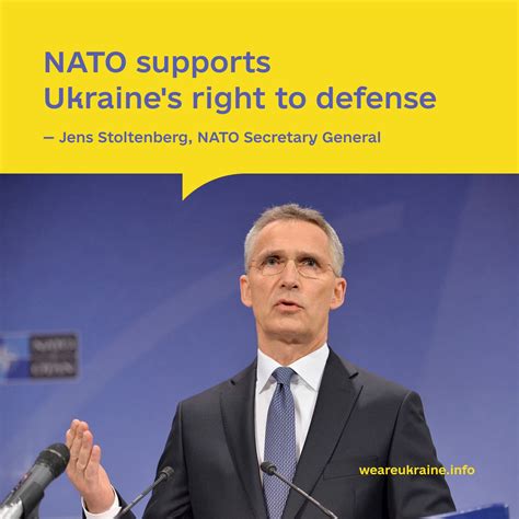 NATO supports Ukraine's right to defense - We Are Ukraine