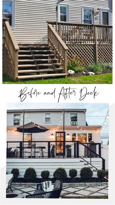 The Before And After Photos Of A Deck