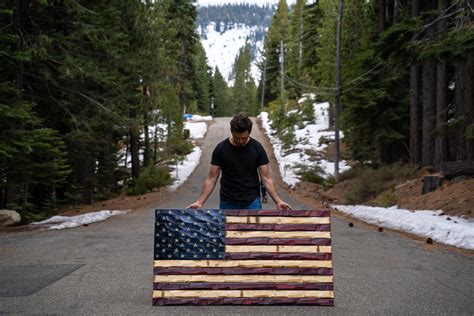 Wood American Flag, Distressed Flag, Rustic American Flag, Patriotic ...