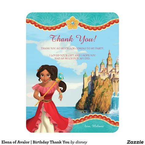 Elena Of Avalor Birthday Thank You Birthday Thank You