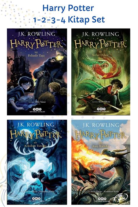 Türkiye İş Bankası Kültür Yayınları Harry Potter 1 2 3 4 Kitap