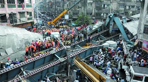 Flyover Being Built Since 2009 Collapses In Kolkata 21 Killed