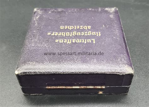 Flugzeugführer Abzeichen der Luftwaffe im Etui Hst OM Spessart Militaria