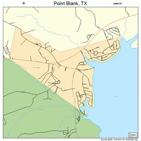 Point Blank Texas Street Map 4858556