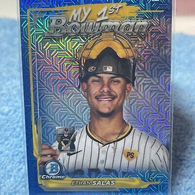 Bowman Chrome Mega Ethan Salas My St Mojo Blue Refractor Ebay