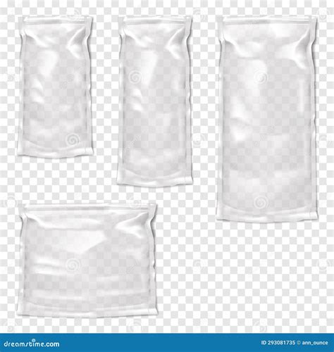 Clear Glossy Resealable Plastic Bag With Zip Lock On Transparent