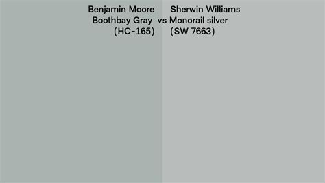 Benjamin Moore Boothbay Gray Hc 165 Vs Sherwin Williams Monorail Silver Sw 7663 Side By Side