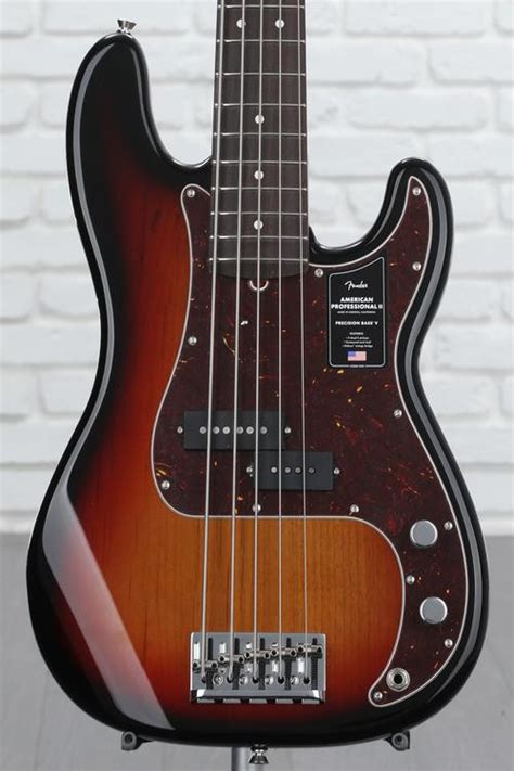 Fender American Professional Ii Precision Bass V 3 Color Sunburst With Rosewood Fingerboard