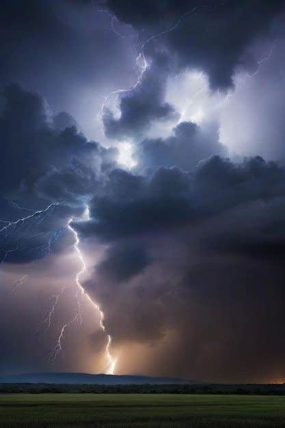 Uma Poderosa Tempestade Um Flash De Rel Mpago Impressionante Foto