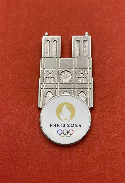 2024 Paris Olympics Pin Badge Monument Notre Dame Otantik Home Design