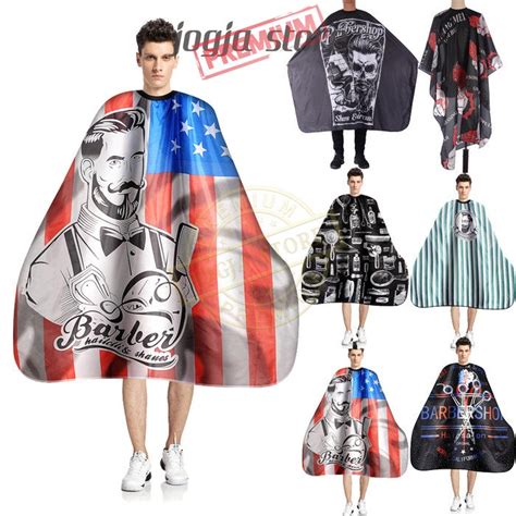 Jual Barbershop Cape Motif Jubah Apron Salon Kain Kip Pangkas Potong