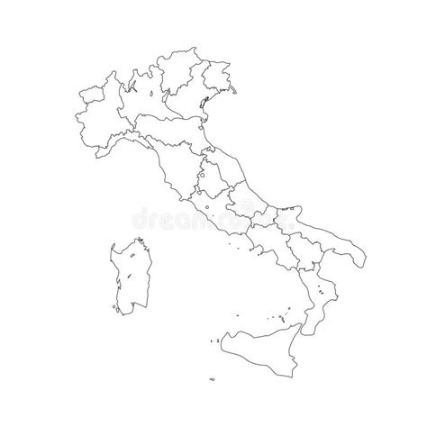 Mapa De Italia Isolado No Fundo Transparente Ilustra O Do Vetor