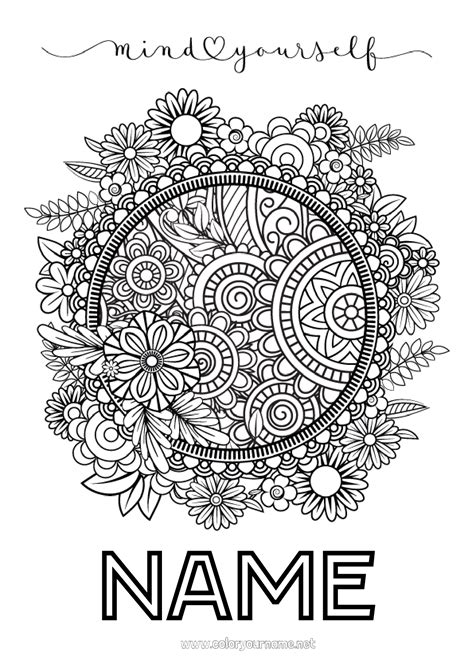 Coloring Page No52 Flowers Calm And Zen