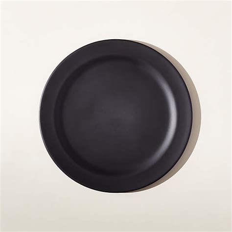 Crisp Modern Matte Black Salad Plate Set Of 8 Reviews Cb2