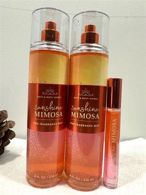 Bath Body Works Sunshine Mimosa 3 Piece Gift Set 2 Fine Fragrance