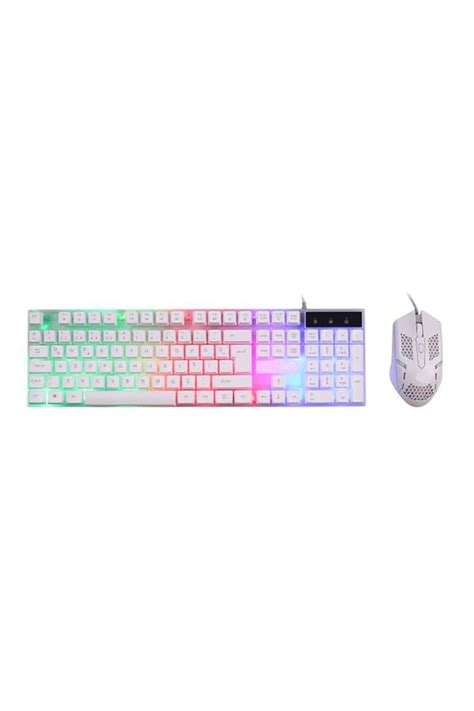 SKYNEX Beyaz Rgb Işıklı Kablolu Q Klavye Mouse Set Fiyatı Yorumları